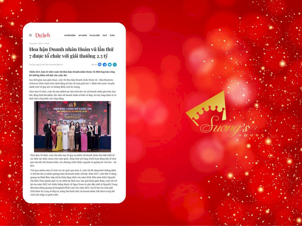 TCDULICHTPHCM đưa tin: Hoa hậu Doanh nhân Hoàn vũ lần thứ 7 được tổ chức với giải thưởng 2.5 tỷ