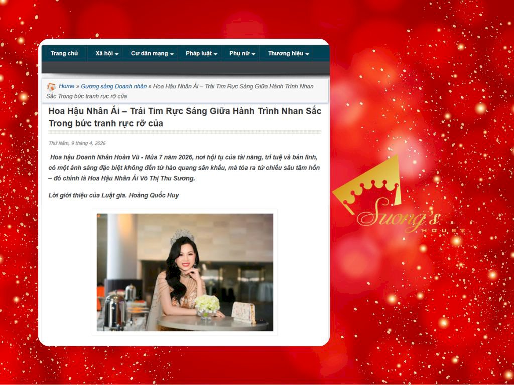 VNBusinessMen đưa tin: Hoa Hậu Nhân Ái - Trái Tim Rực Sáng Giữa Hành Trình Nhan Sắc Trong bức tranh rực rỡ của