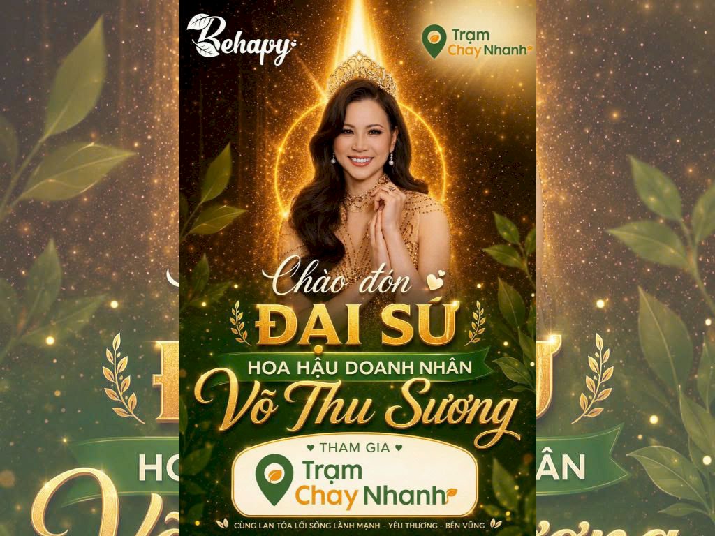 Hoa hậu Võ Thu Sương đồng hành cùng Trạm Chay Nhanh lan tỏa lối sống xanh lành và yêu thương