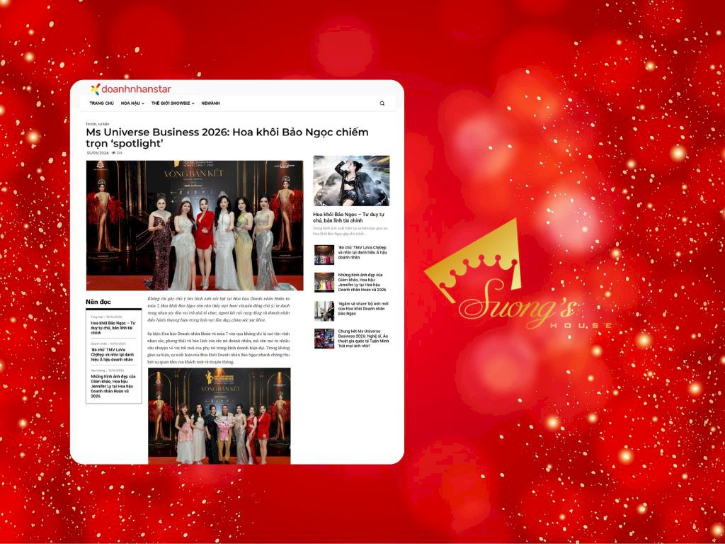 DoanhNhanStar đưa tin: Ms Universe Business 2026: Hoa khôi Bảo Ngọc chiếm trọn ‘spotlight’