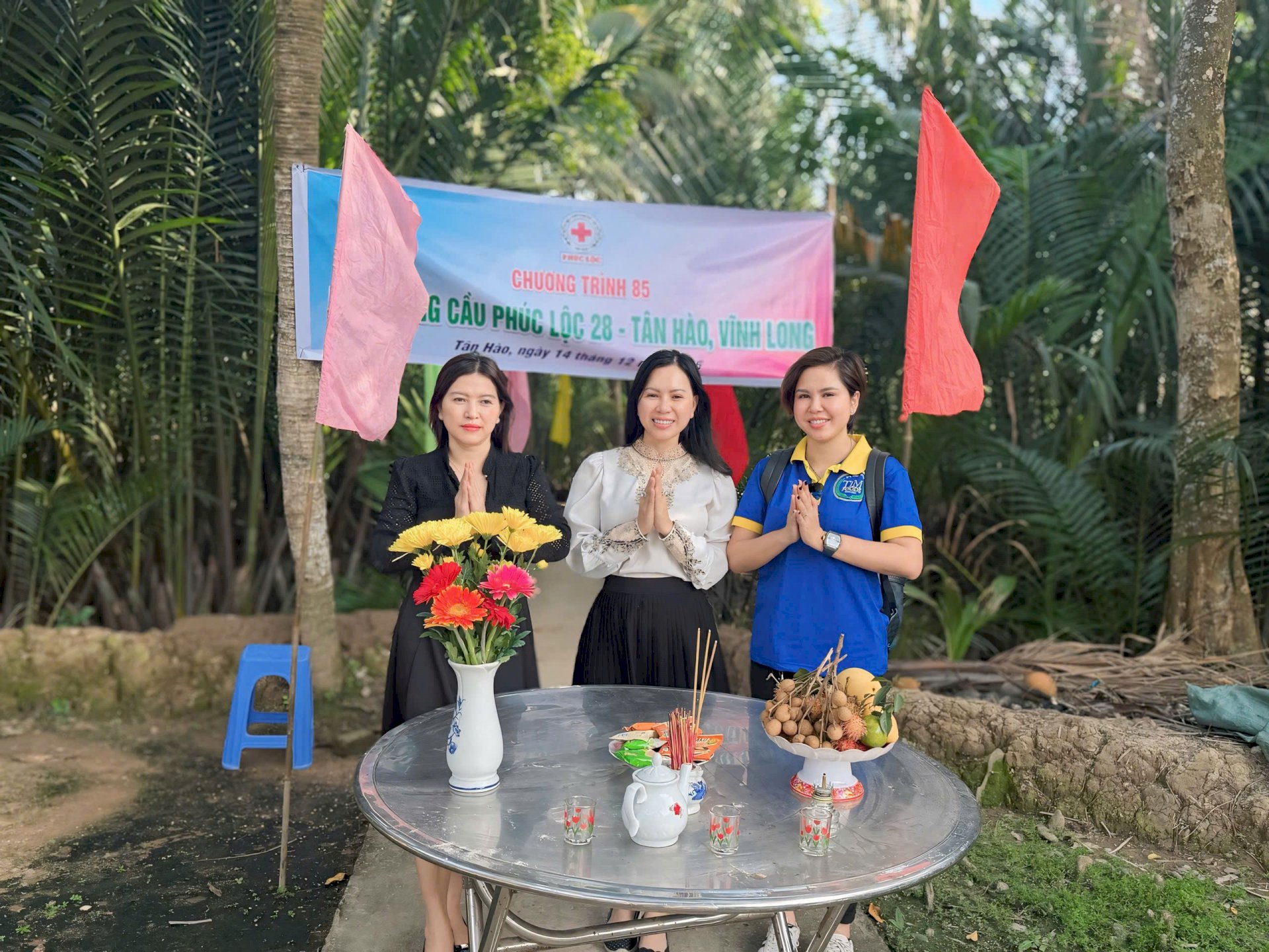 Hoa hậu Võ Thu Sương tại Chương trình 85: Khởi công cầu Phúc Lộc số 28 - Tân Hào, Vĩnh Long