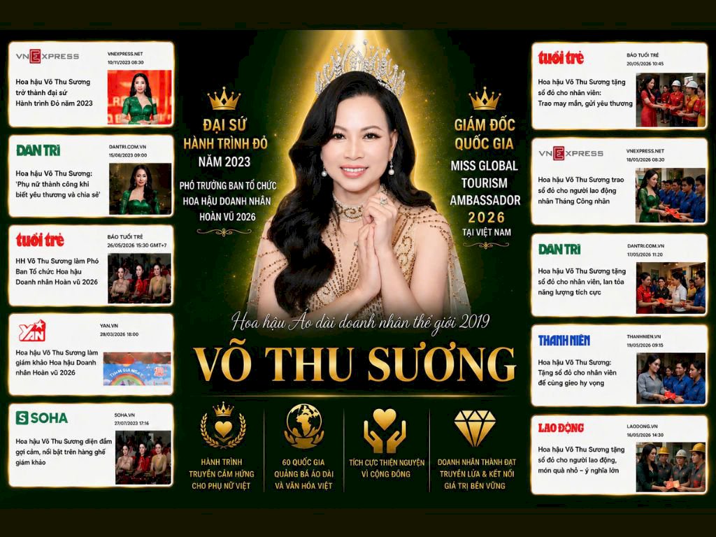 Báo chí nói về hoa hậu Võ Thu Sương: Trí tuệ - nhân ái - bản lĩnh