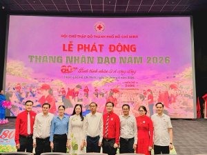 Hoa hậu Võ Thu Sương tại Lễ phát động Tháng Nhân Đạo năm 2026 - 80 năm hành trình nhân ái vì cộng đồng