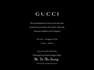 Hoa hậu Võ Thu Sương nhận lời mời trải nghiệm dịch vụ Made To Measure độc quyền từ Gucci tại TP.HCM