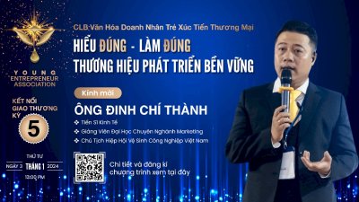 Câu Lạc Bộ Doanh Nhân Trẻ Xúc Tiến Thương Mại kỳ 5 Hiểu và làm đúng để phát triển thương hiệu cùng Tiến sĩ Đinh Chí Thành