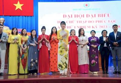 Đại hội Hội Chữ thập đỏ Phúc Lộc nhiệm kì 2023-2028 Hoa hậu  Võ Thị Thu Sương tái đắc cử Chủ Tịch Hội