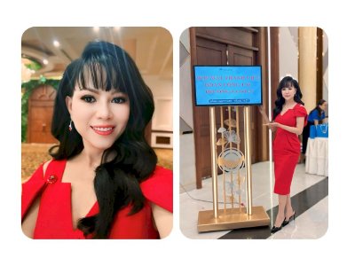 Hoa hậu Võ Thu Sương tại sự kiện Họp mặt Thành viên Đoàn công tác Trường Sa số 21 - năm 2025 - Mang đi yêu thương, mang về niềm tin