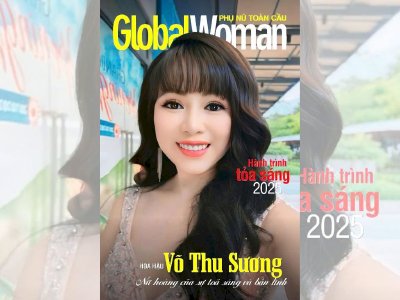 Hoa hậu Võ Thu Sương trên bìa tạp chí Phụ nữ Toàn cầu Global Woman - Nữ hoàng của sự tỏa sáng và bản lĩnh