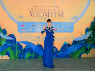 Hoa hậu Võ Thu Sương nhận lời mời tham dự sự kiện Vietnam Heritage Áo Dài Fest Season 3 tại Công viên Bờ sông Sài Gòn