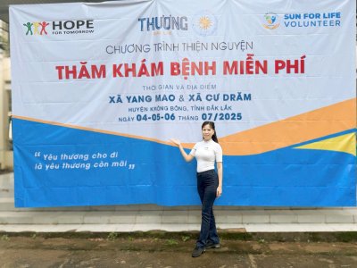 Hoa hậu Võ Thu Sương đồng hành cùng Quỹ Hope & Sun For Life: Khám bệnh, phát thuốc miễn phí cùng Hội Chữ thập đỏ Phúc Lộc