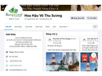 Trang cá nhân của một phụ nữ U50 yêu thực phẩm xanh sạch và yêu chính mình - hoa hậu Võ Thu Sương