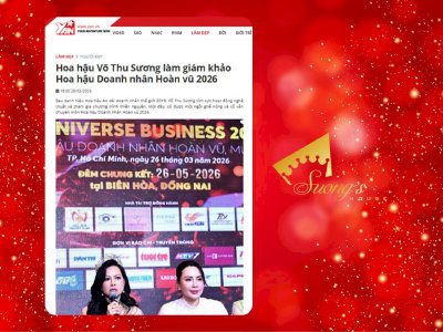 YAN đưa tin: Hoa hậu Võ Thu Sương làm giám khảo Hoa hậu Doanh nhân Hoàn vũ 2026