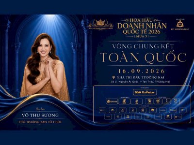 Hoa hậu Võ Thu Sương giữ vai trò Phó Trưởng Ban Tổ Chức Hoa hậu Doanh nhân Quốc tế 2026 – Mùa 5