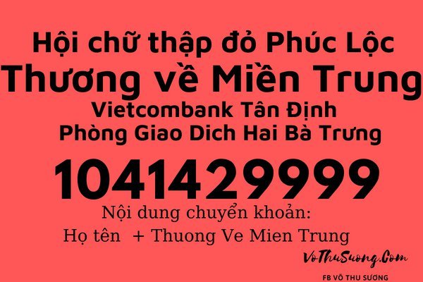 Thương về miền trung giữa bão lũ Noru 2022, chủ tịch hội chữ thập đỏ Phúc Lộc Võ Thu Sương chính thức kêu gọi ủng hộ 