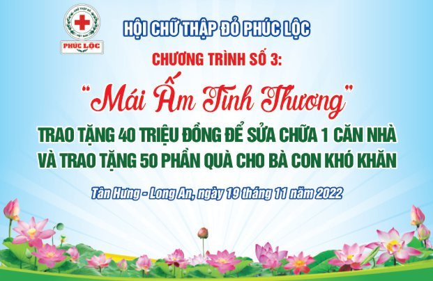 Hội chữ thập đỏ Phúc Lộc Trao Tặng 40 triệu đồng xây Mái Ấm Tình Thương cho chú Út Sáng ở Xã Vĩnh Thạnh, Huyện Tân Hưng, Tỉnh Long An