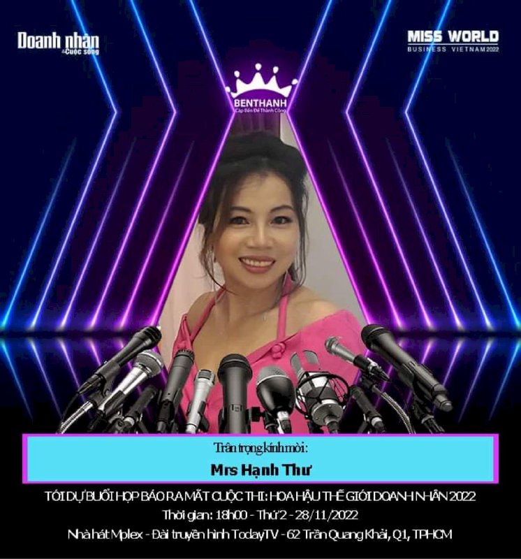 Miss World Business cập nhật khách mời họp báo