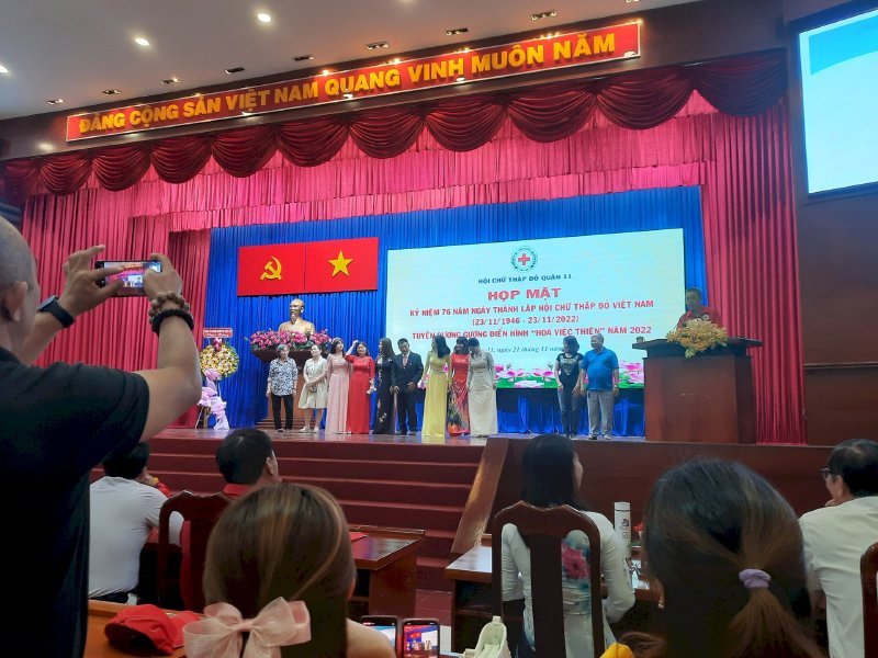 Tuyên dương các gương điển hình “Hoa việc thiện” năm 2022 quận 11 ghi nhận Hội chữ thập đỏ Phúc Lộc và thành viên hội  có nhiều đóng góp cho công tác hội và phong trào Chữ thập đỏ ngày càng phát triển.