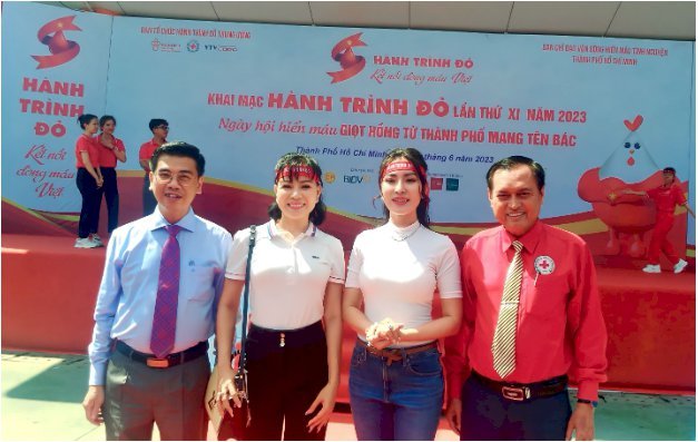 Tri Thức Trẻ đưa tin thầy trò Hoa hậu Võ Thu Sương My Nguyễn trờ thành đại sứ Hành Trình đỏ 2023 