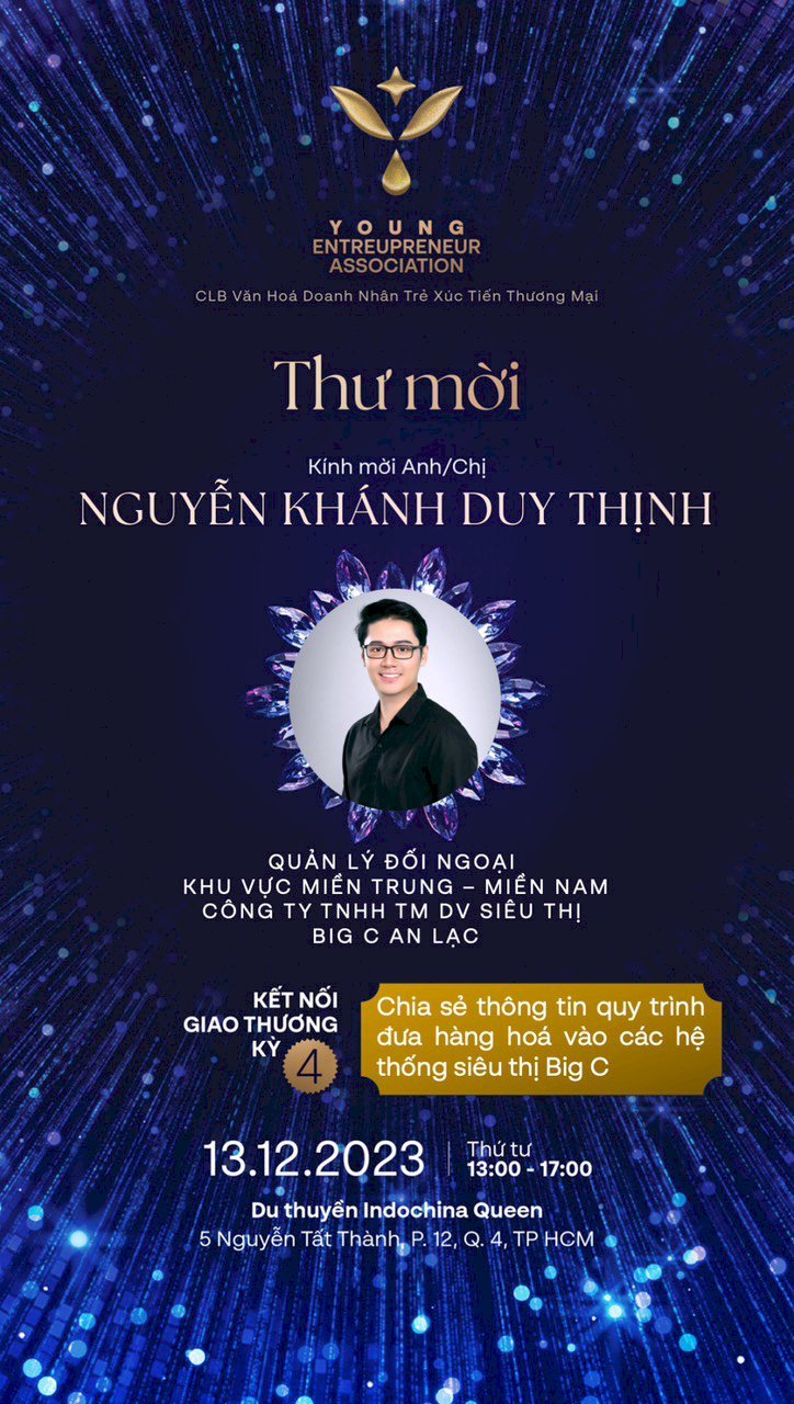 Young Entreupreneur Association kết nối giao thương Nguồn hàng nhập vào hệ thống siêu thị Big C Tập đoàn Central Retail tại Việt Nam